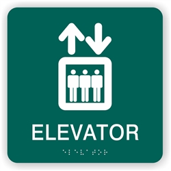 Elevator Braille Sign