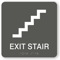 Stair Exit Braille Sign