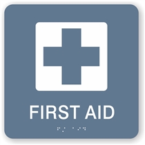 First Aid Braille Sign