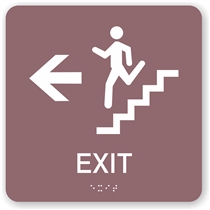 Stair Exit Directional Braille Sign