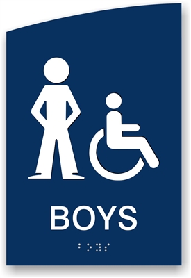 ADA Braille Boy's Restroom Sign