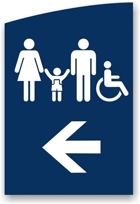 Directional Restroom Sign