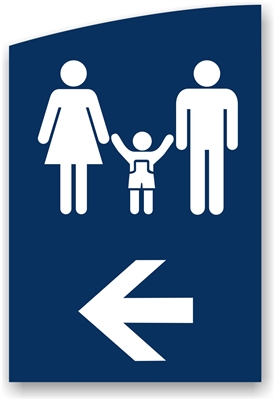 Directional Restroom Sign