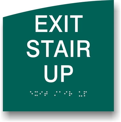 EXIT Stair Up Braille Sign