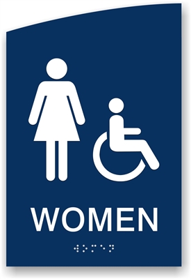 ADA Braille Women's Restroom Sign