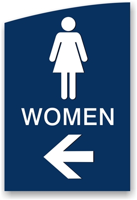 Directional Restroom Sign