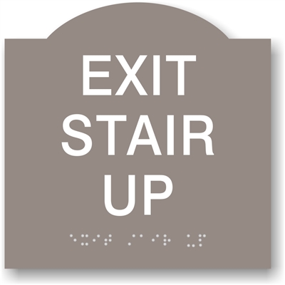 EXIT Stair Up Braille Sign