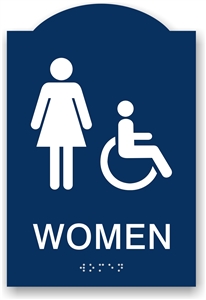 ADA Braille Women's Restroom Sign
