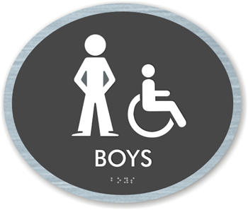 Boy's braille ADA Sign