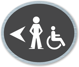 Boy's directional Sign