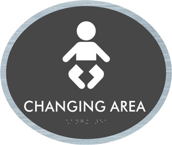 Baby Changing braille ADA Sign