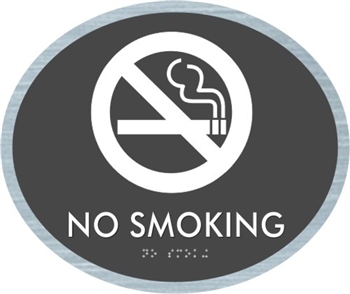 No Smoking braille ADA Sign