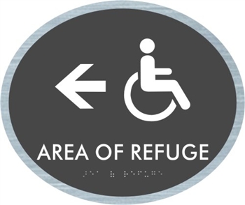 Area of Refuge braille ADA Sign