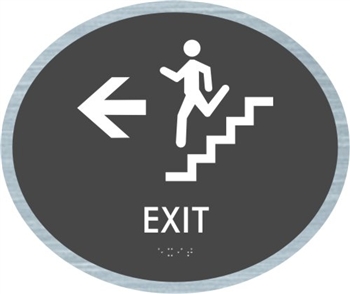 Stair Exit braille ADA Sign