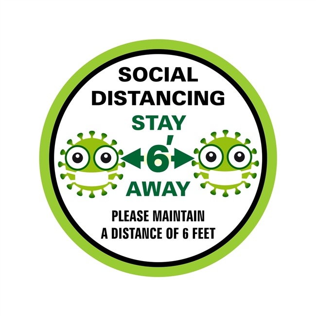 Social Distancing Floor Safety Sign