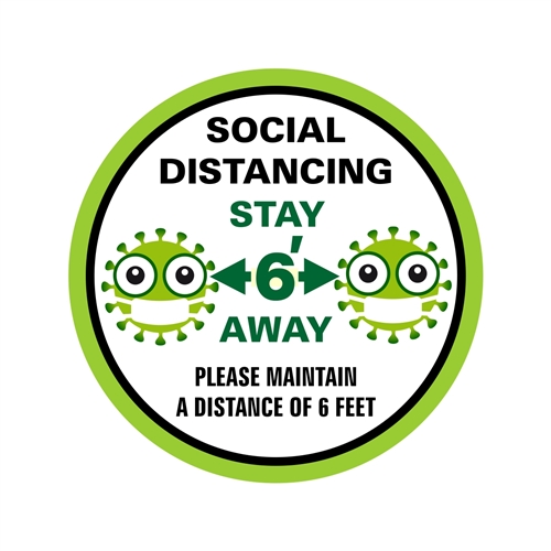 Social Distancing Floor Safety Sign