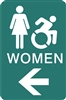 Directional Restroom Sign