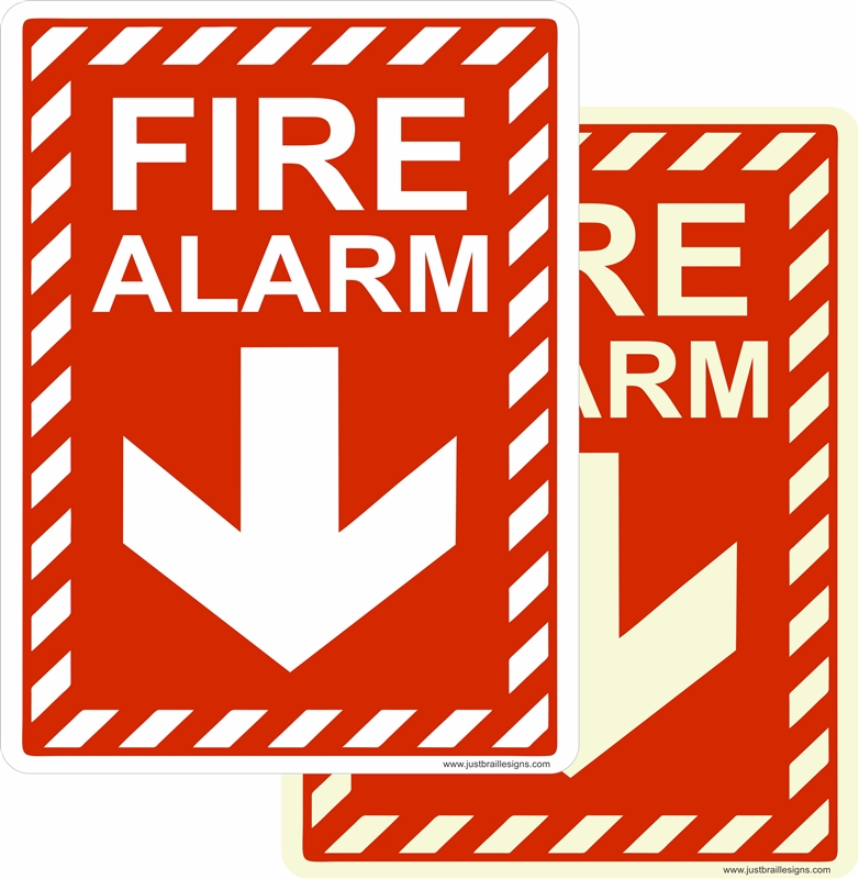 Luminous or Non-Luminous Fire Alarm Sign