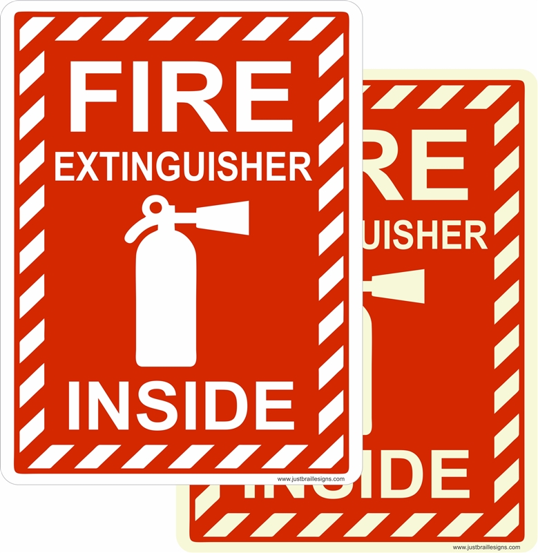 Luminous or Non-Luminous Fire Extinguisher Inside Sign