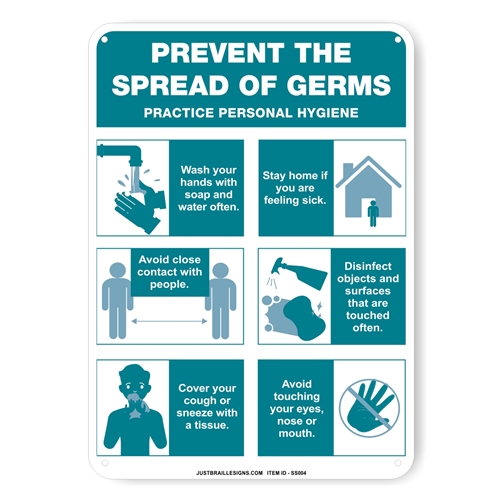 Prevent Spread of Germs Sign