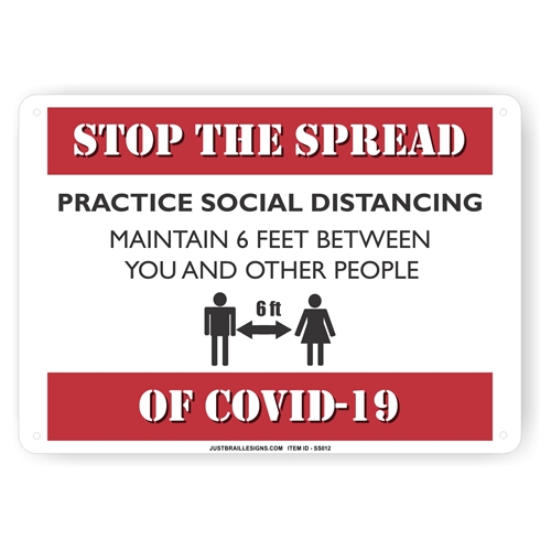 Prevent Germ Spread Social Distancing Sign