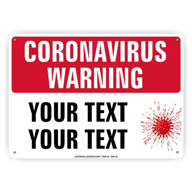 Custom Virus Warning Sign