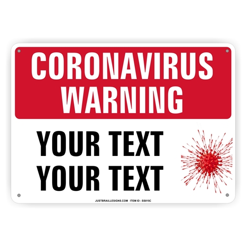 Custom Virus Warning Sign