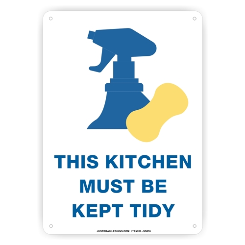 Keep Kitchen Clean Safety Sign