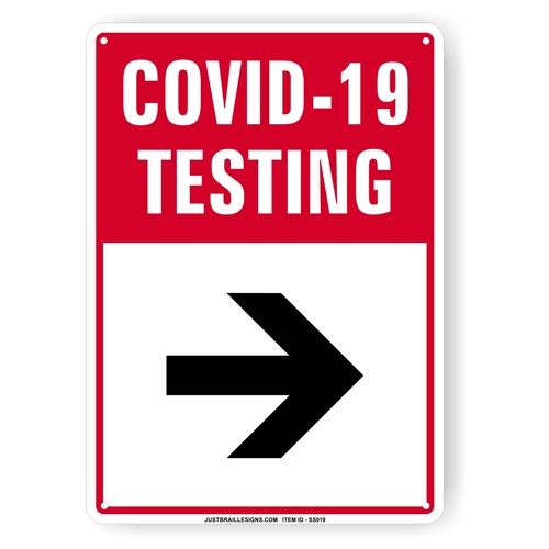 Virus Flu Testing Site Sign