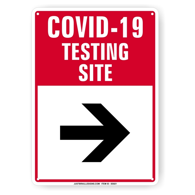 Virus Flu Testing Site Sign