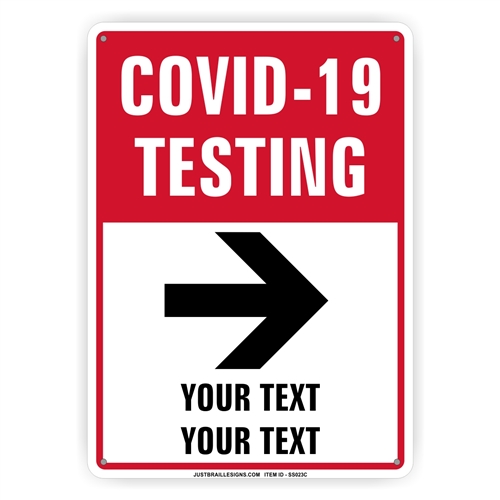 Custom Coronavirus Testing Site Sign