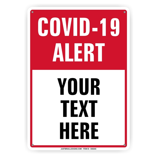 Custom Coronavirus Alert Sign