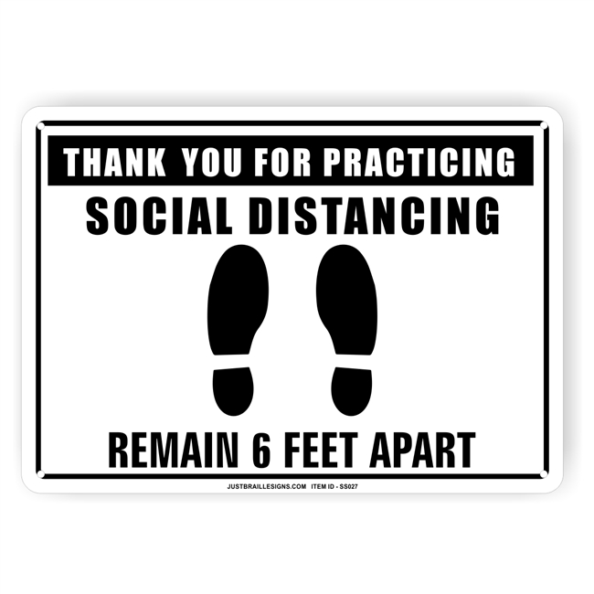 Social Distancing Safety Sign