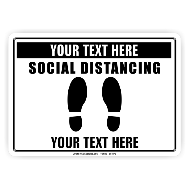 Custom Social Distancing Safety Sign