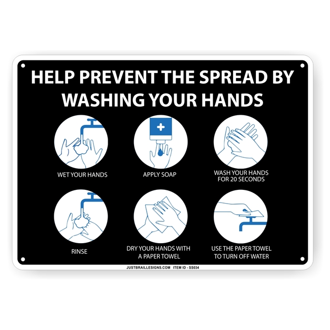 Hand Washing Safety Sign