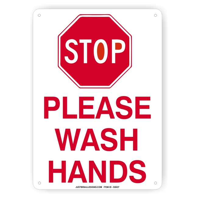 Hand Washing Safety Sign