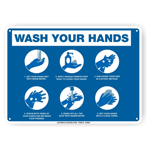 Hand Washing Safety Sign