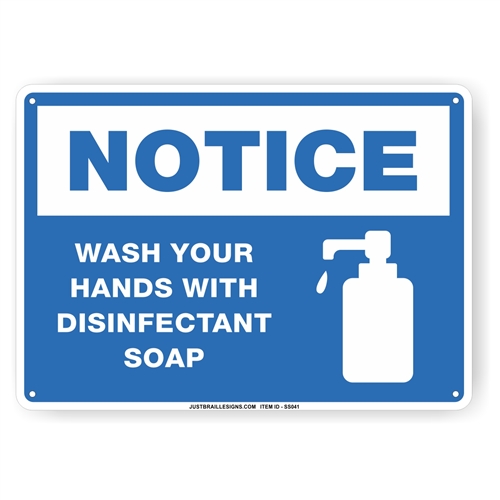 Hand Washing Safety Sign