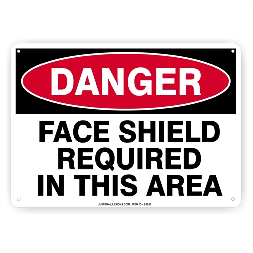 Face Shield Required Sign