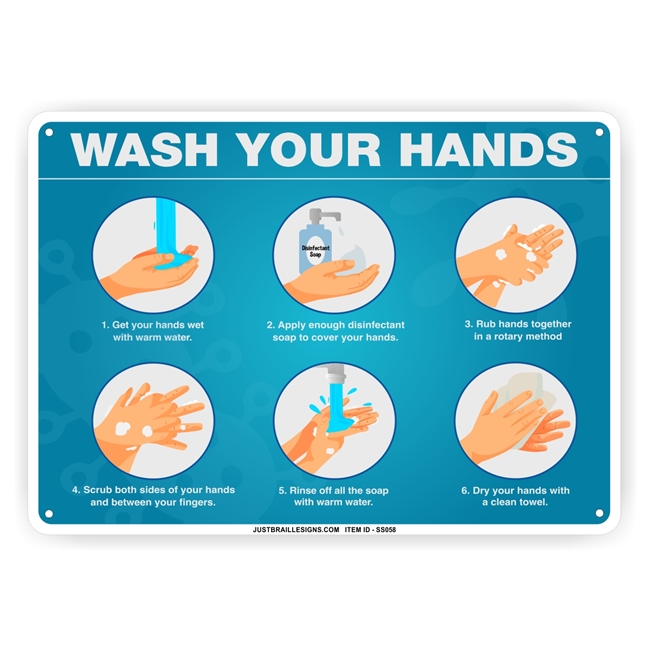 Hand Washing Safety Sign