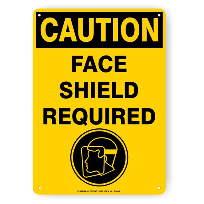 Face Shield Required Sign