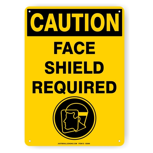 Face Shield Required Sign