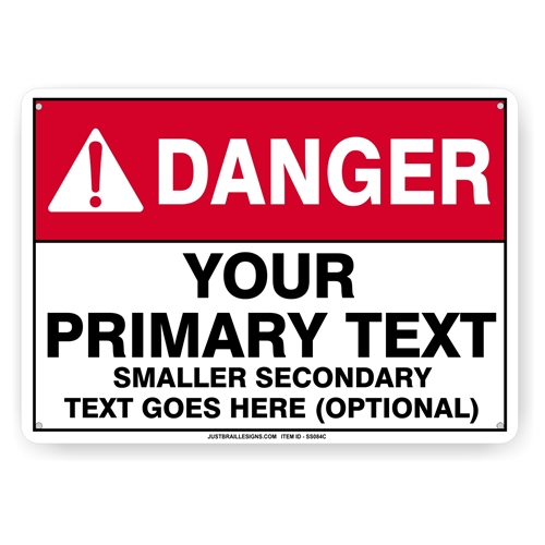 Custom Danger Safety Sign