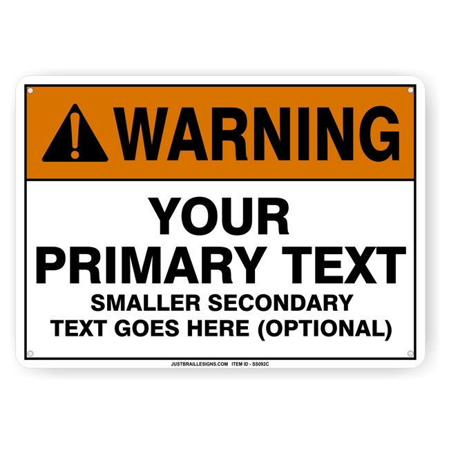 Custom Warning Safety Sign