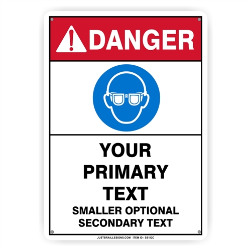 Custom Eye Protection Safety Sign