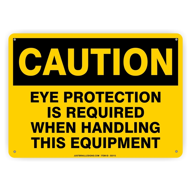 Eye Protection Safety Sign