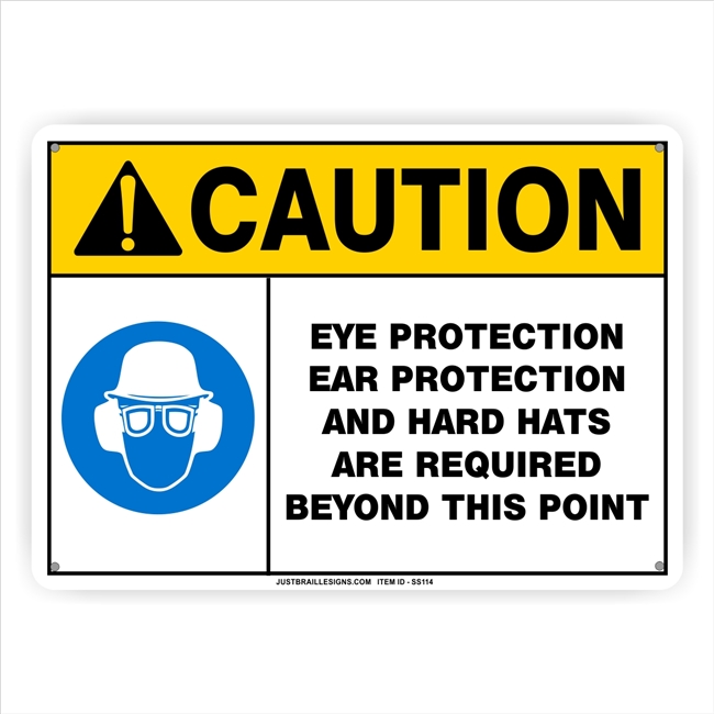 Eye Ear & Head Protection Safety Sign