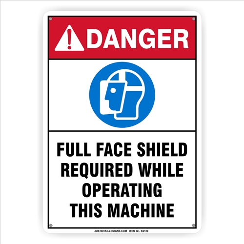 Face Shield Required Sign