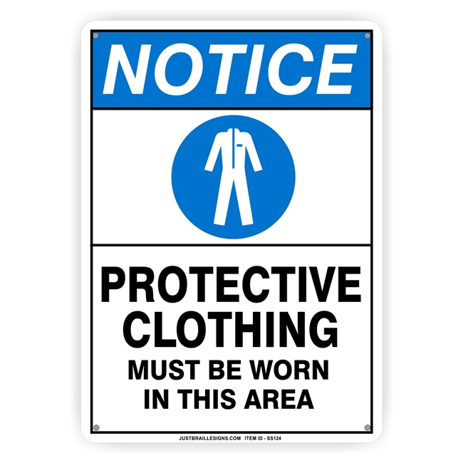 Protective Clothing Required Sign