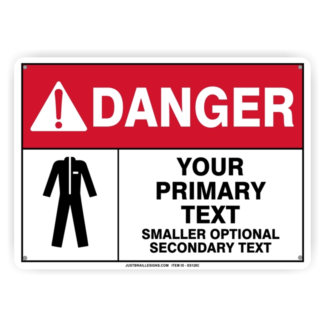 Custom Protective Clothing Safety Sign